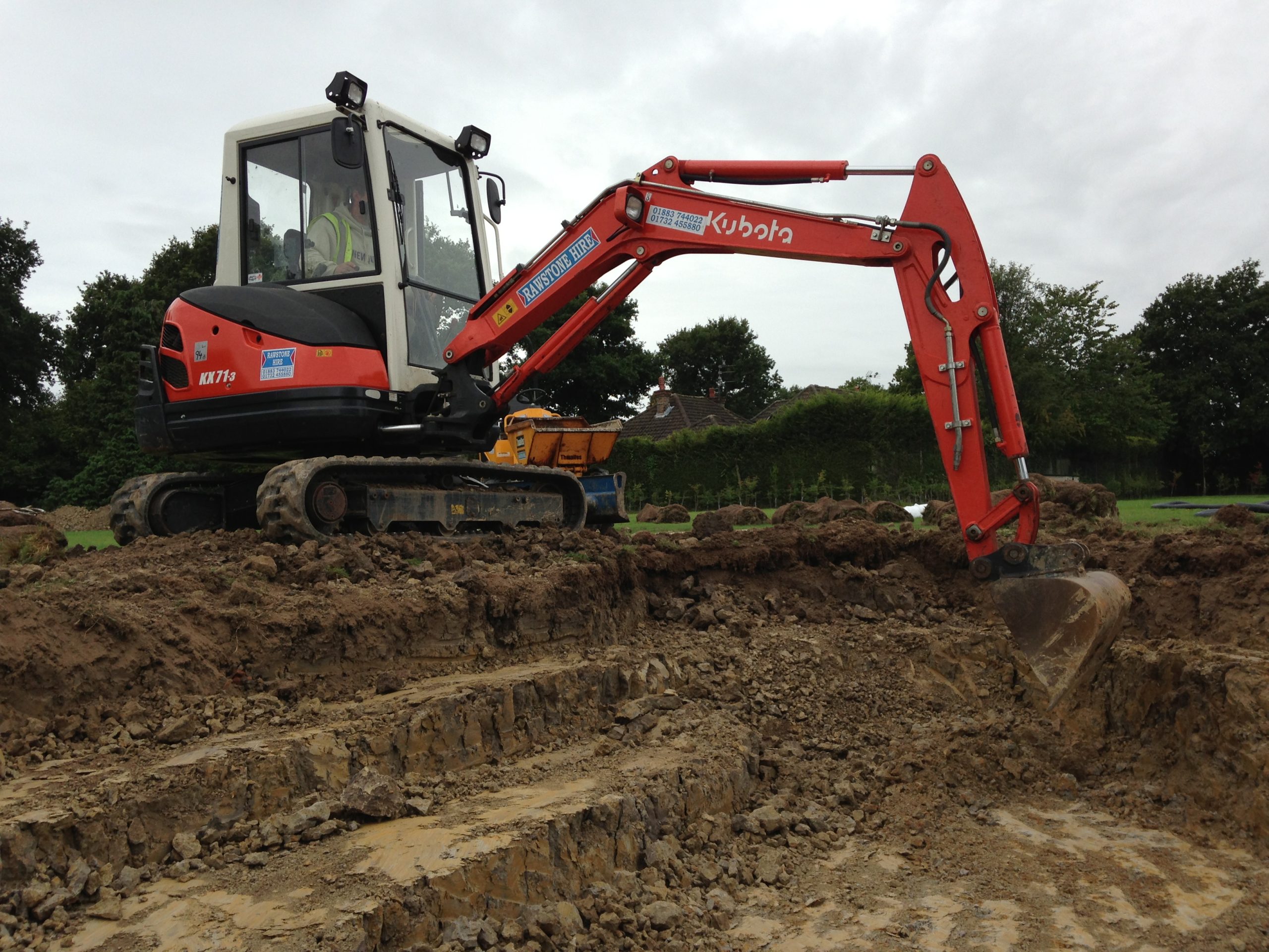 Wildlife pond excavation